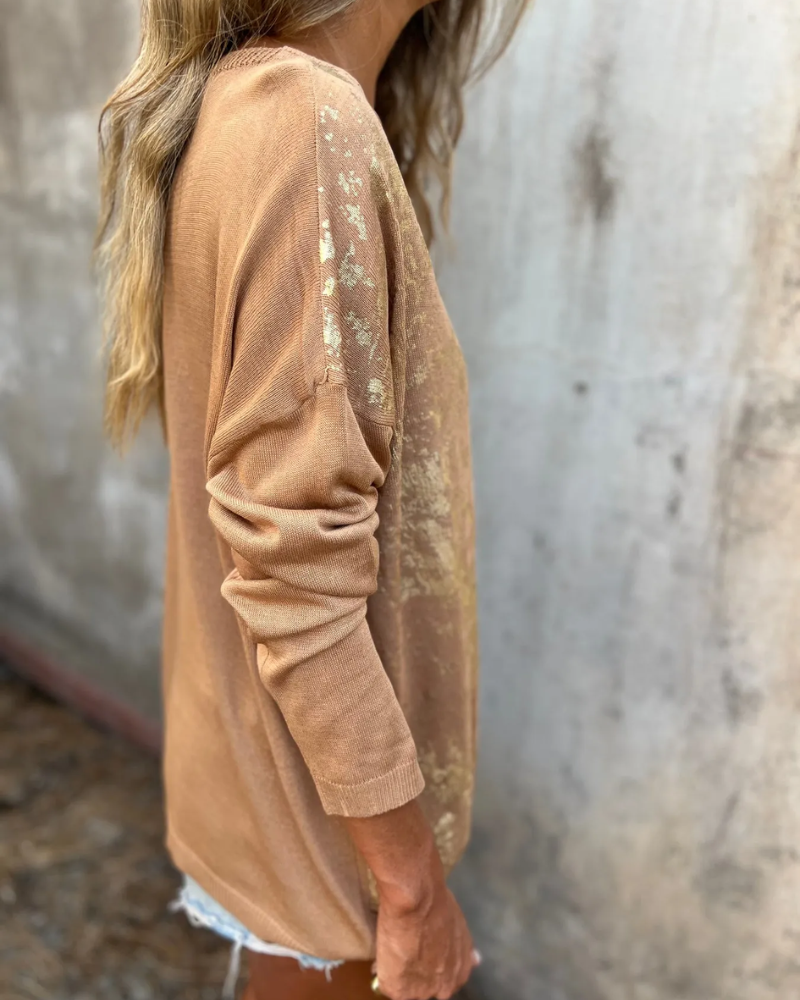 Marceline – Top en maille élégant et scintillant