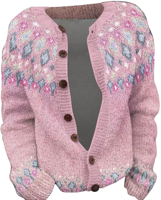 Mahault – Gilet à maille lâche avec motif