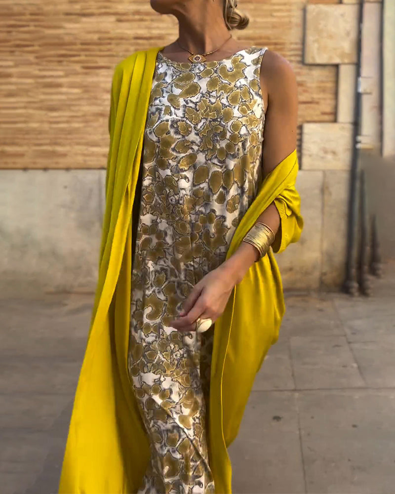 Zimna - Ensemble d'été avec une robe et une veste fluide