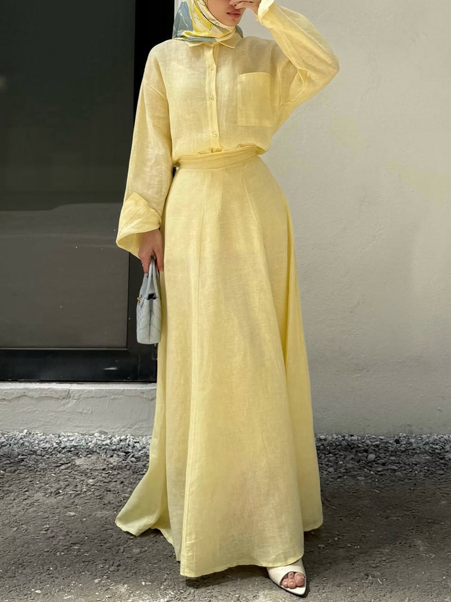 Josiane – Ensemble en lin élégant et confortable