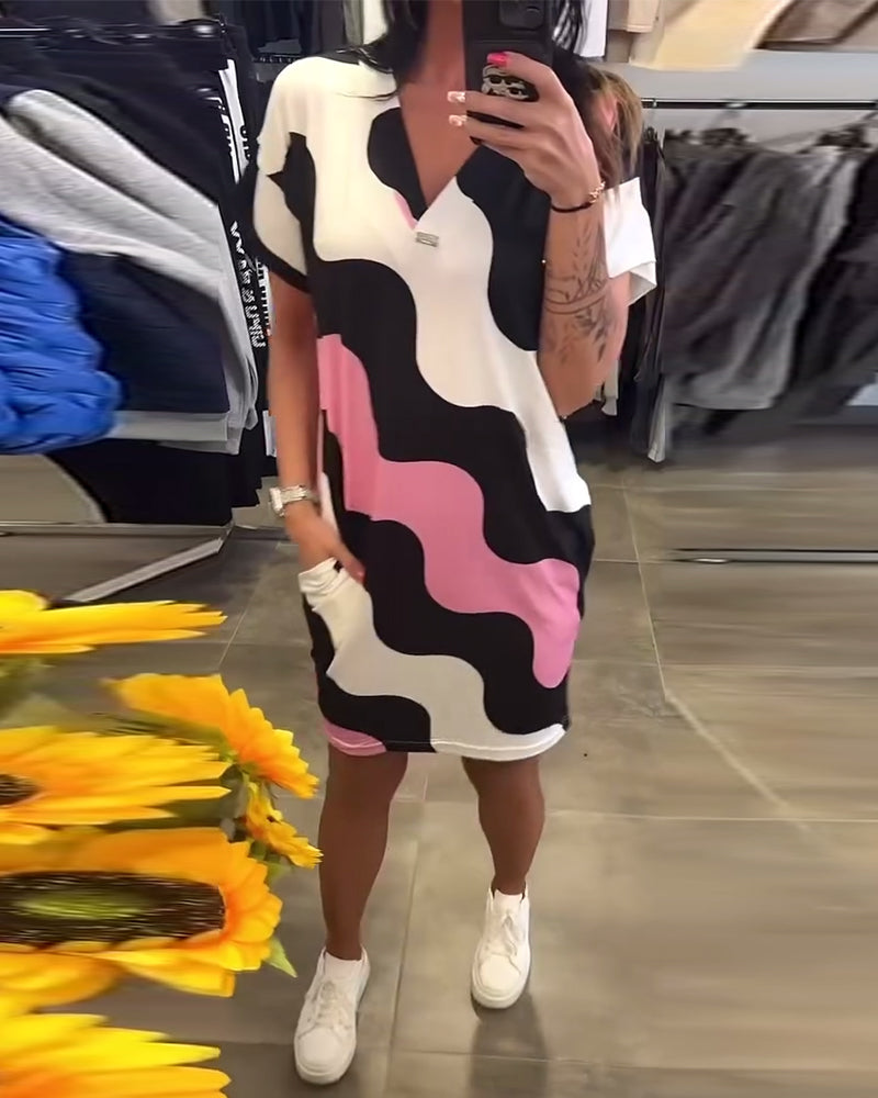 Gwendoline - Robe imprimée à col en v