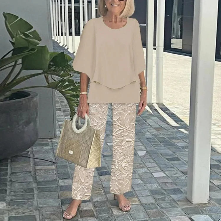 Monique – Ensemble deux pièces imprimé tendance