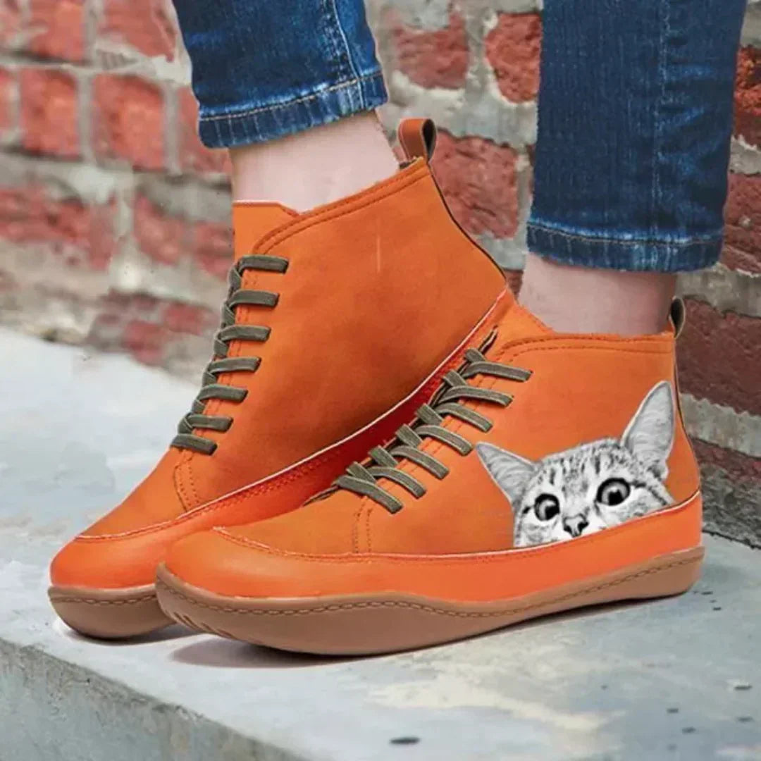 Vérène – Bottines en cuir inspirées des chats