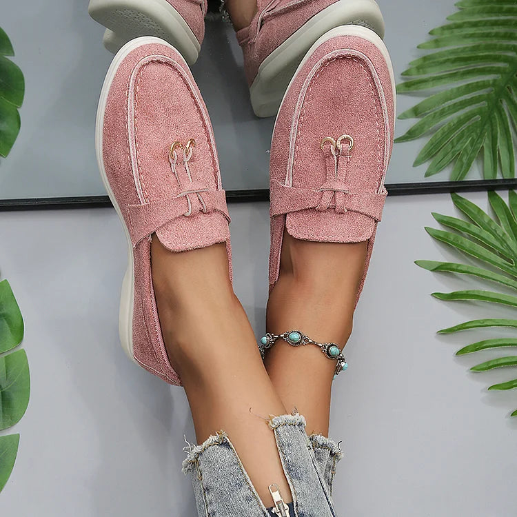 Élérine - Mocassins élégants avec surpiqûres nouées