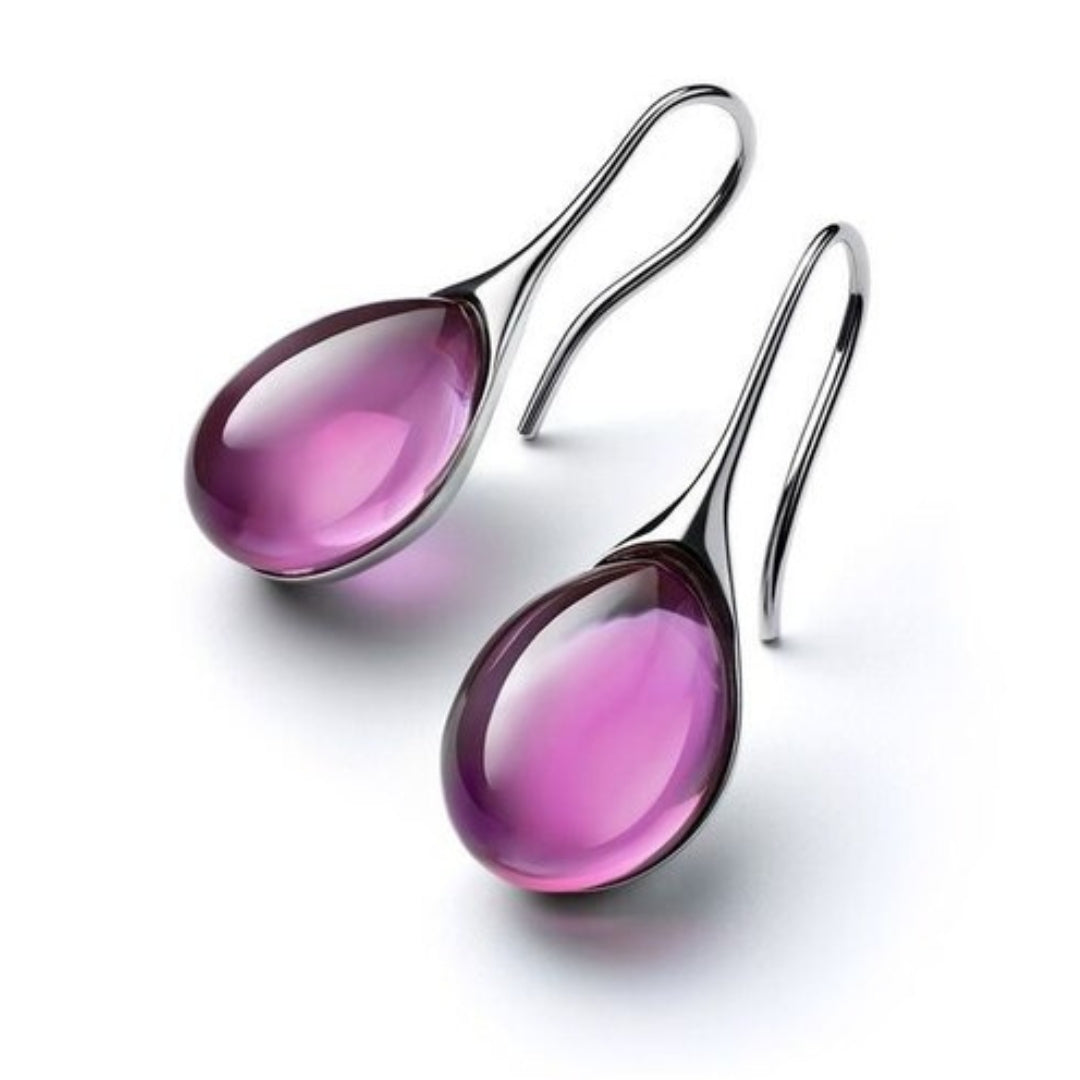 Boucles d'oreilles pendantes en cristal