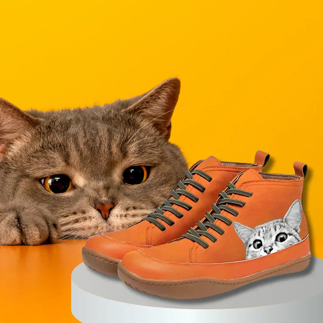 Vérène – Bottines en cuir inspirées des chats