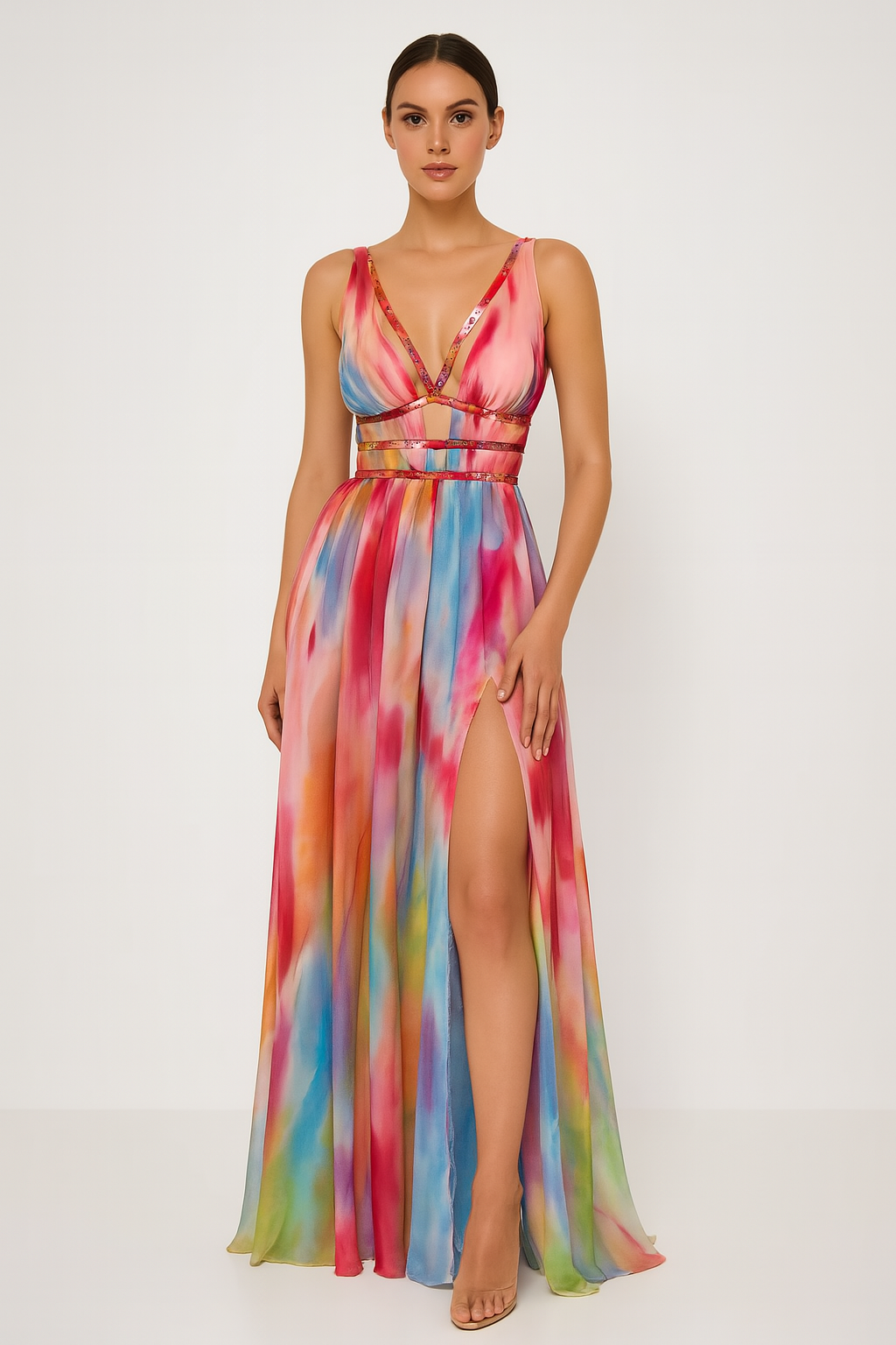 Faylienne – Robe maxi peinte fluide et élégante