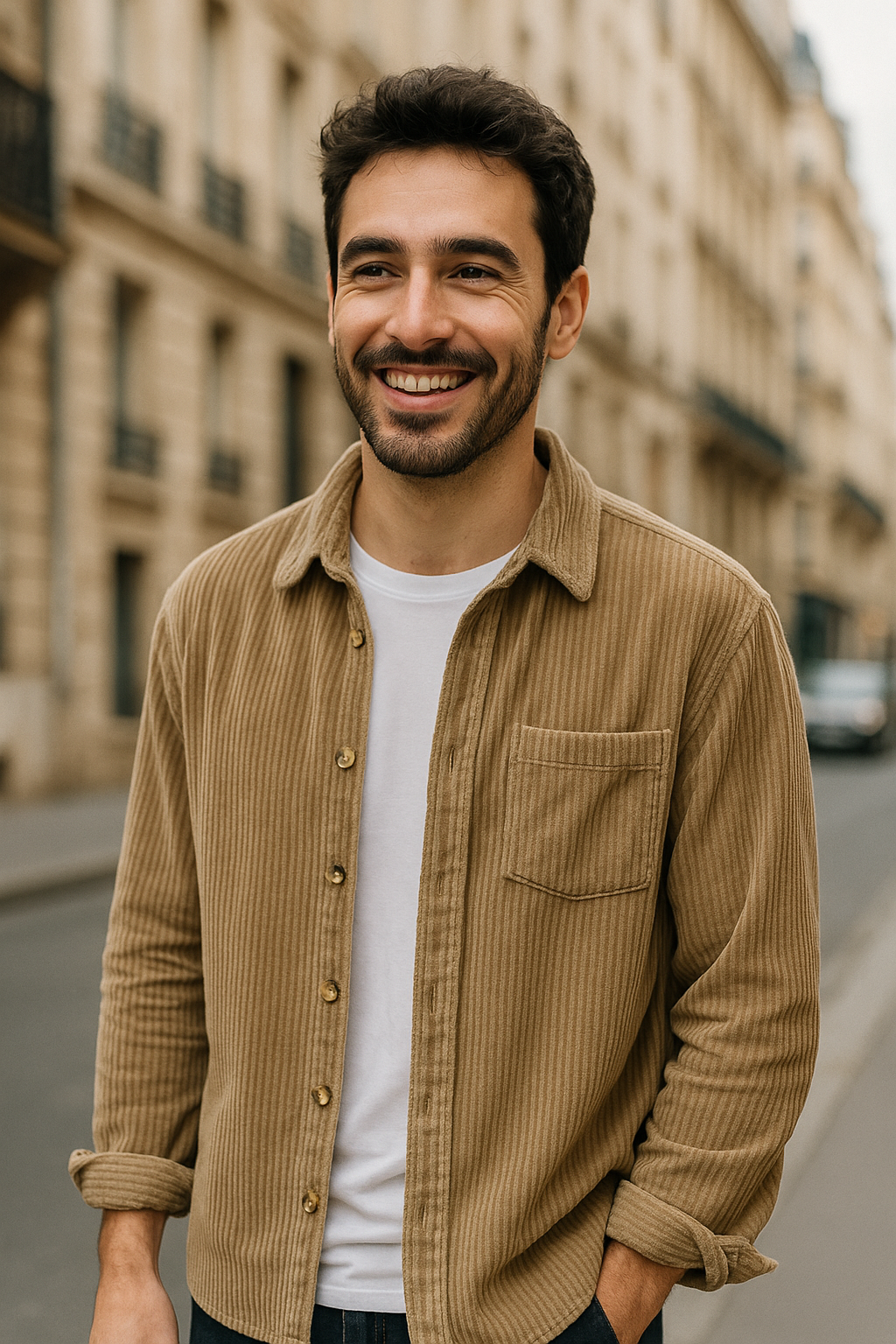 Émile – Chemise en velours côtelé élégante