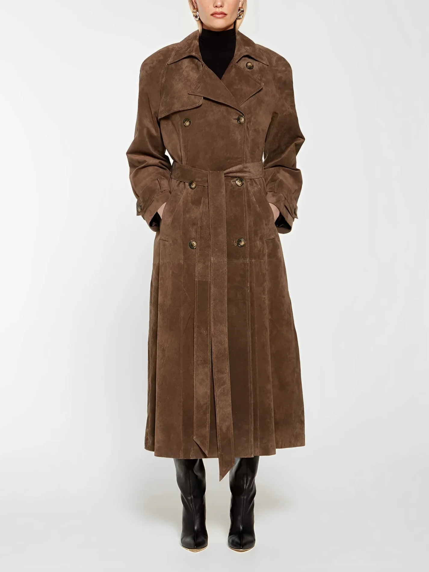 Angélina - Trench-coat en daim élégant