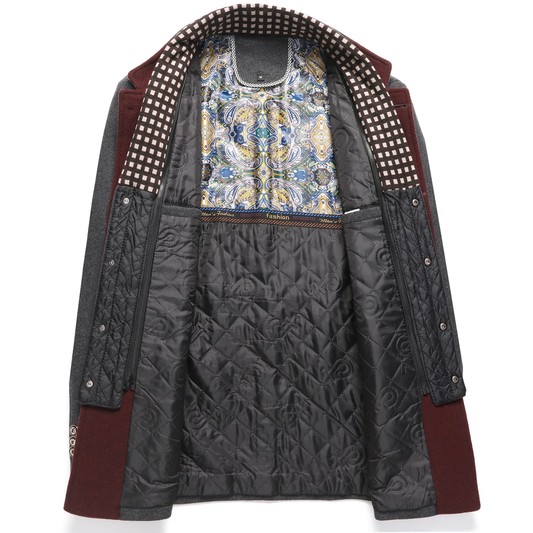 Jérémy - Manteau d'hiver en laine avec écharpe amovible