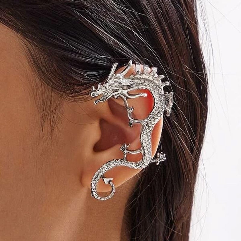 Dracélya – Boucles d’oreilles dragons en argent