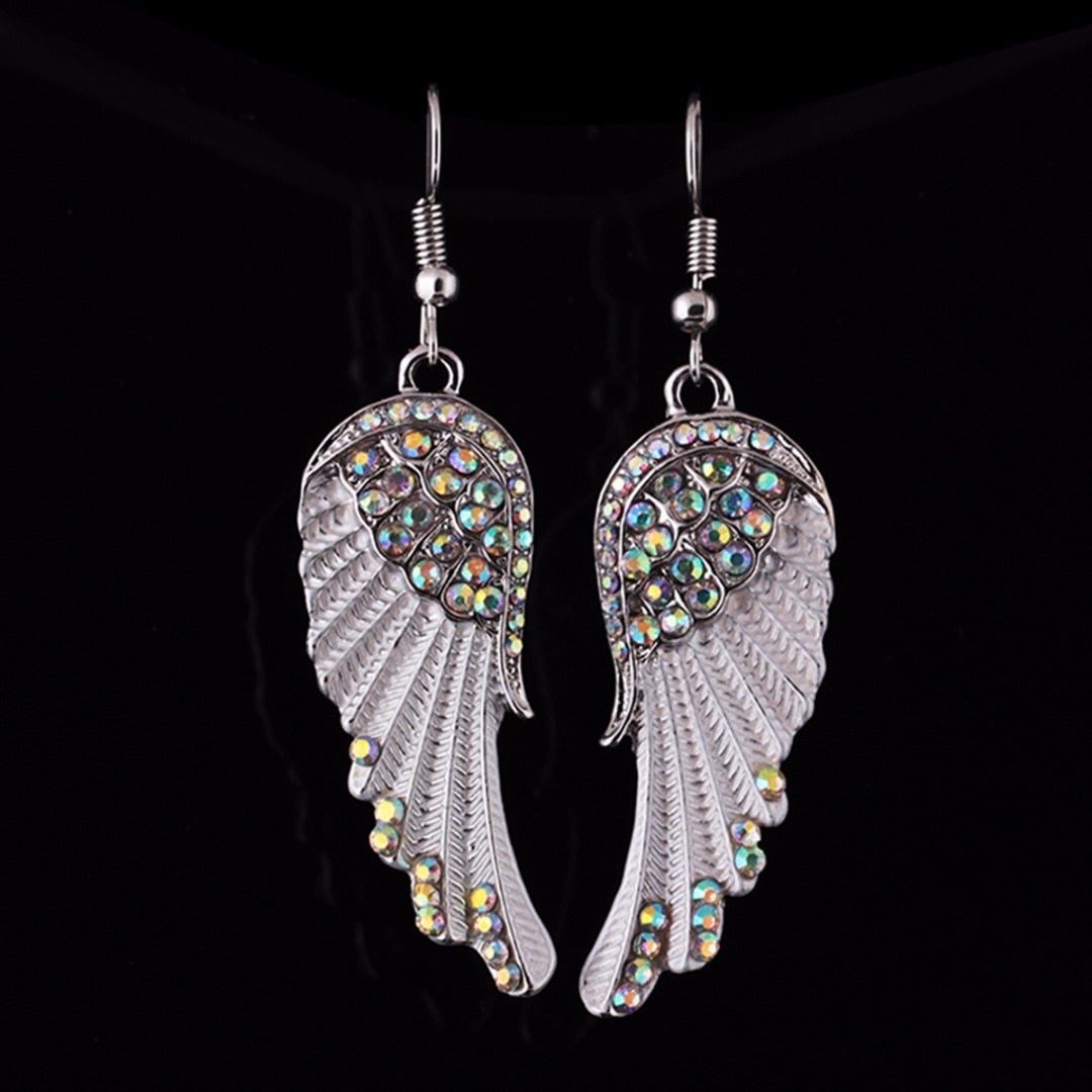 Angélyna – Boucles d’oreilles "Ailes d’Ange" avec cristal