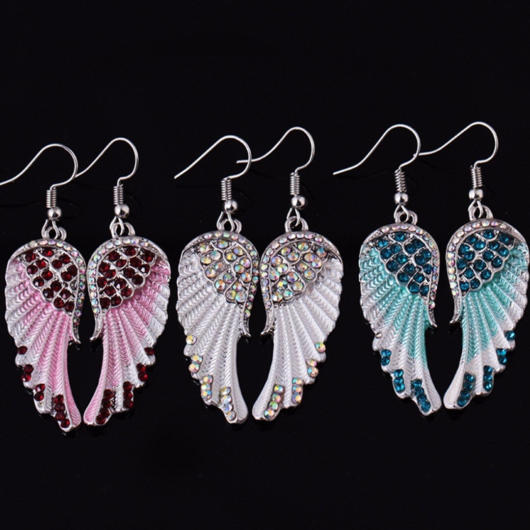 Angélyna – Boucles d’oreilles "Ailes d’Ange" avec cristal