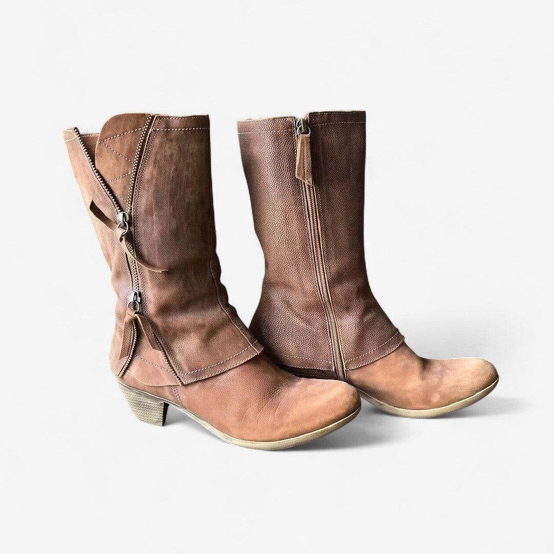 Katell – Bottes d’automne élégantes en cuir imperméable