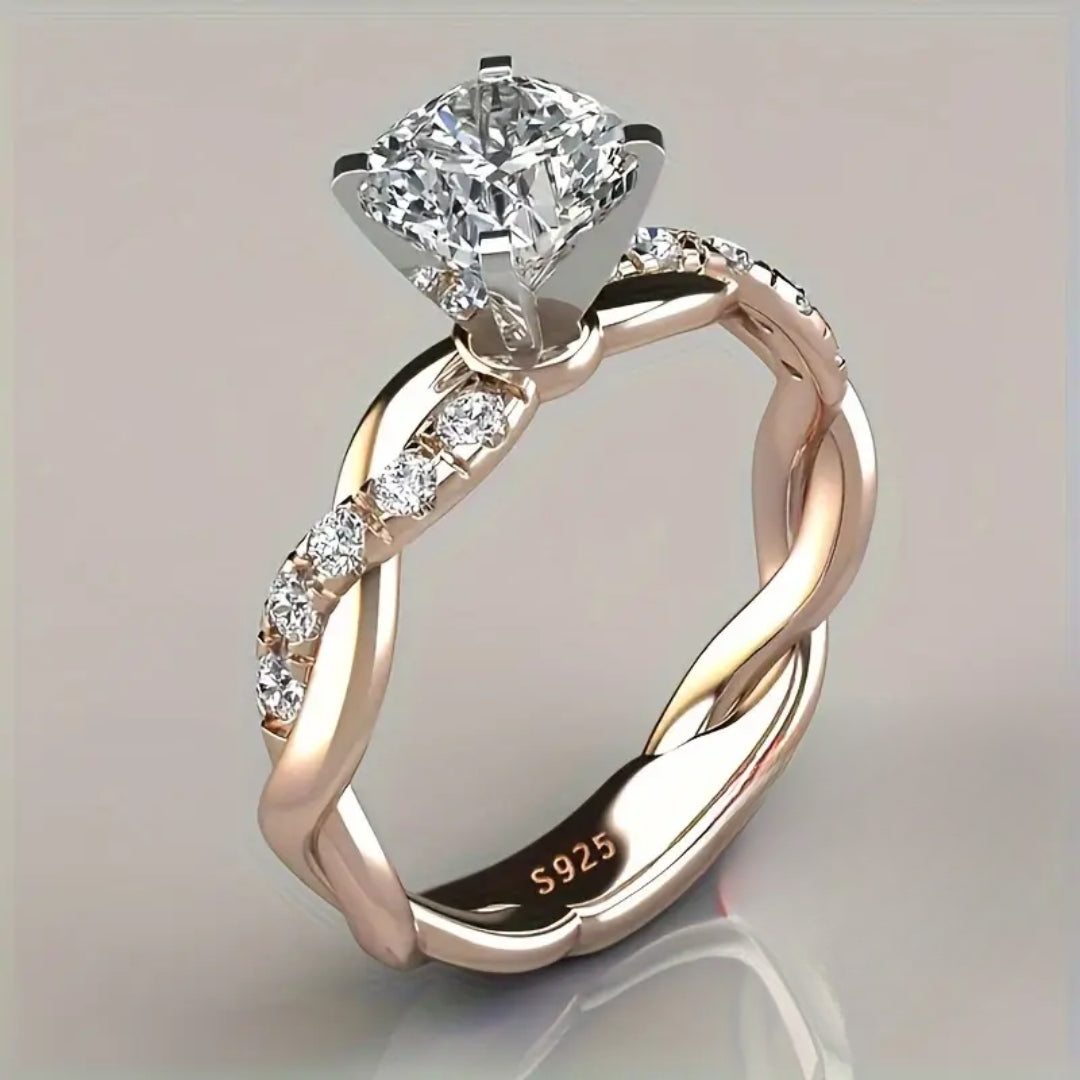 Tressalya – Bague tressée avec cristaux