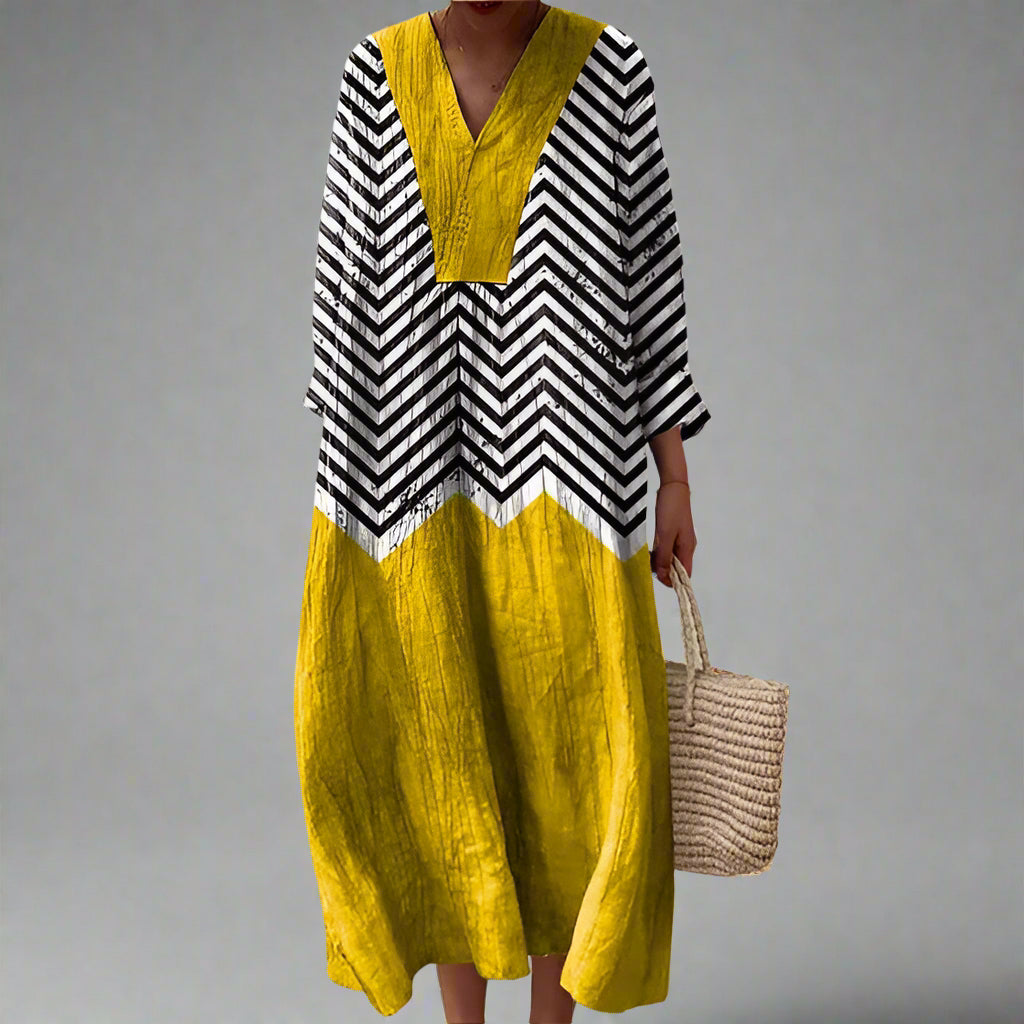 Jacinthe - Robe géométrique élégante