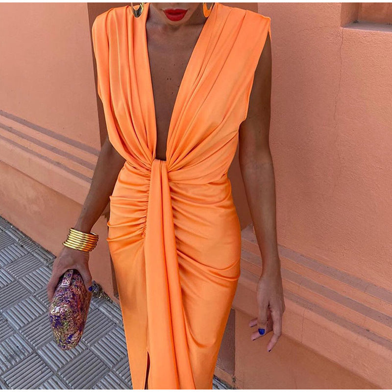 Mahaut – Robe de soirée élégante avec décolleté