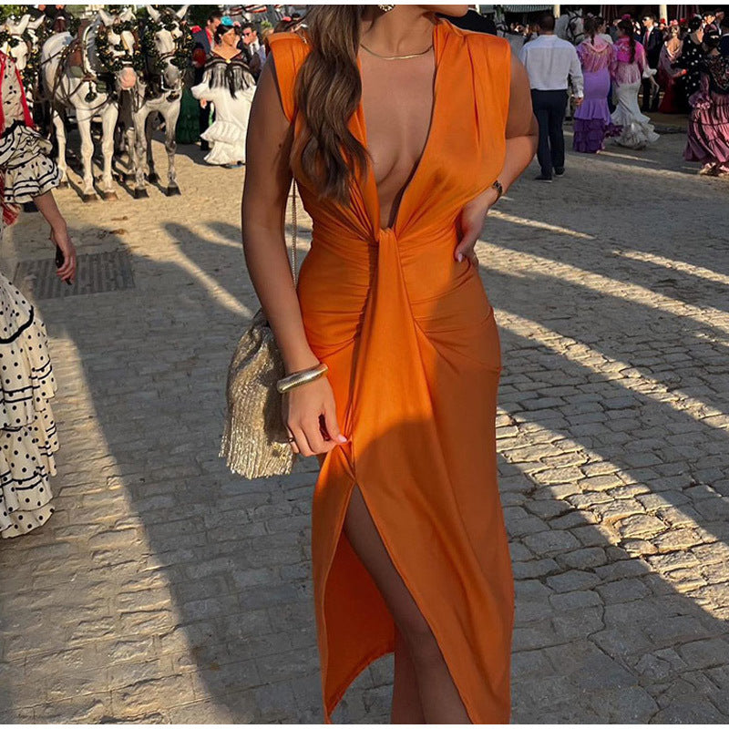 Mahaut – Robe de soirée élégante avec décolleté