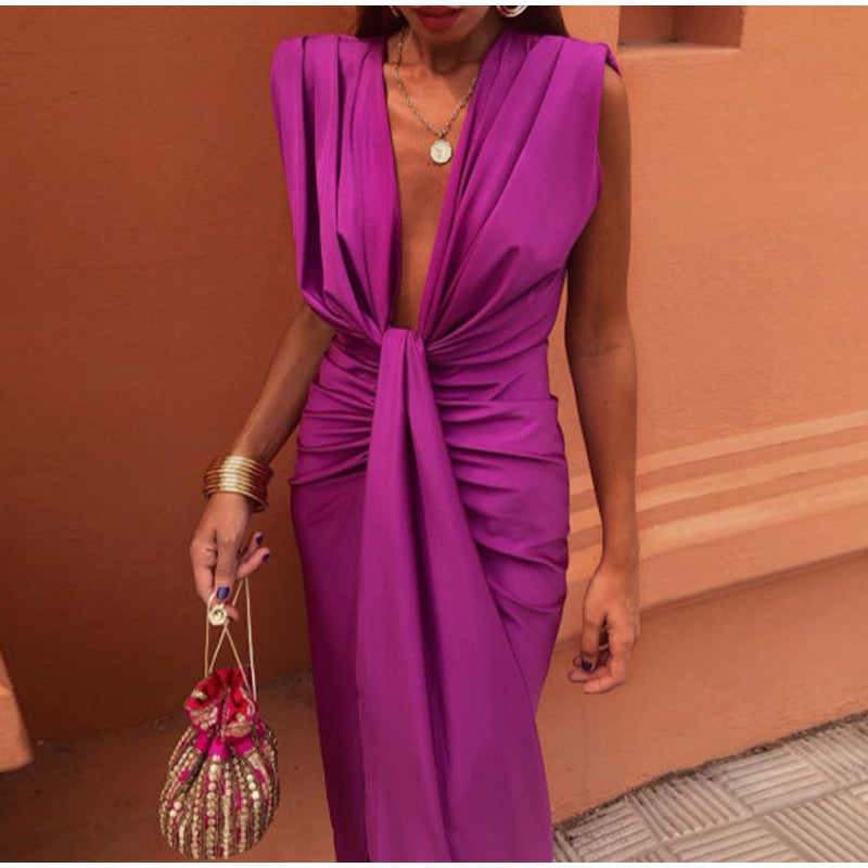 Mahaut – Robe de soirée élégante avec décolleté