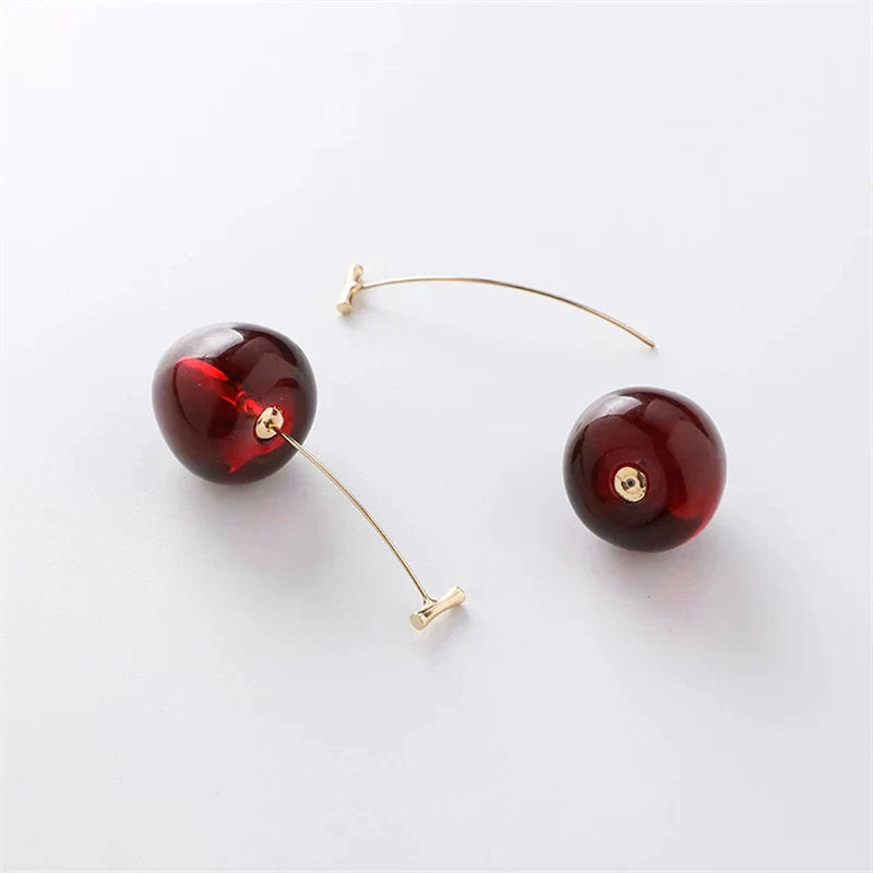 Cerisia – Boucles d’oreilles Cerises Rouges