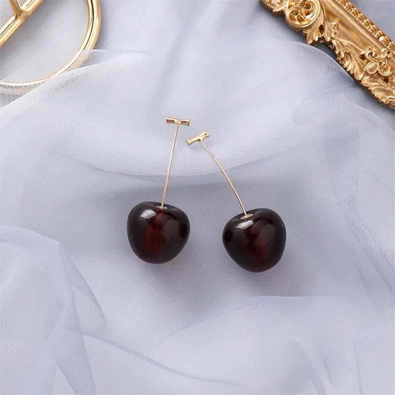 Cerisia – Boucles d’oreilles Cerises Rouges