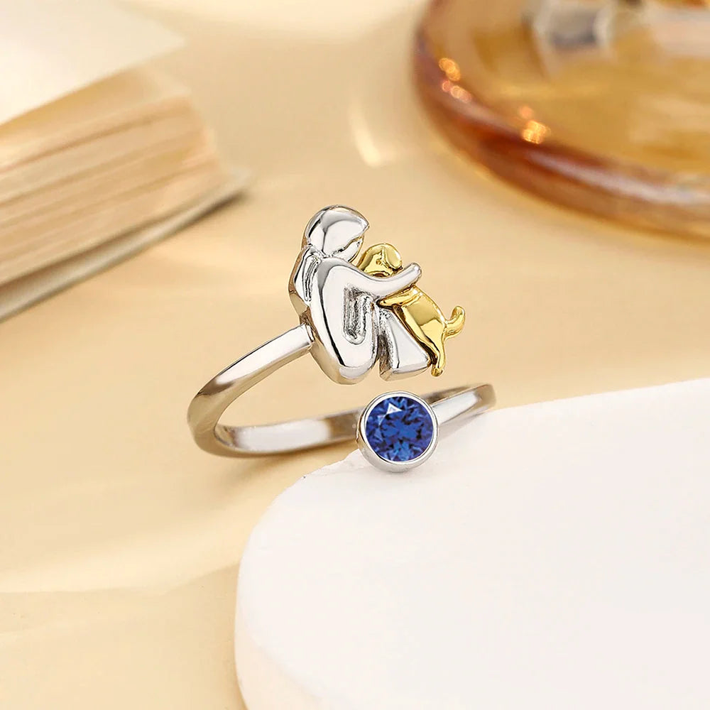 Chipie – Bague avec icône de chien