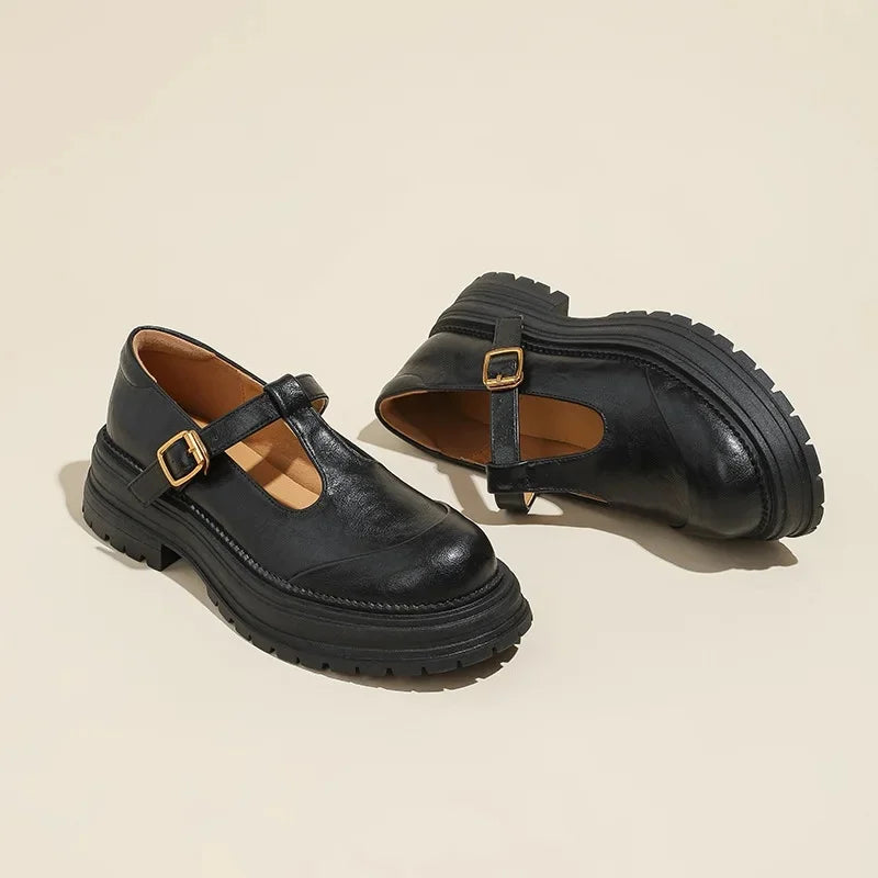 Pascalette – Élégantes Mary Janes en cuir