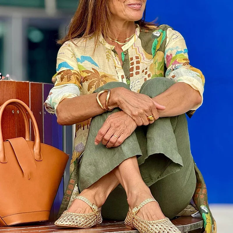 Miréliane – Ensemble coordonné en lin élégant