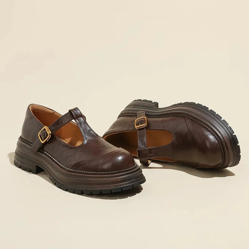 Pascalette – Élégantes Mary Janes en cuir