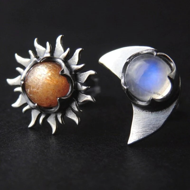 Solunea – Boucles d’oreilles "Soleil & Lune"