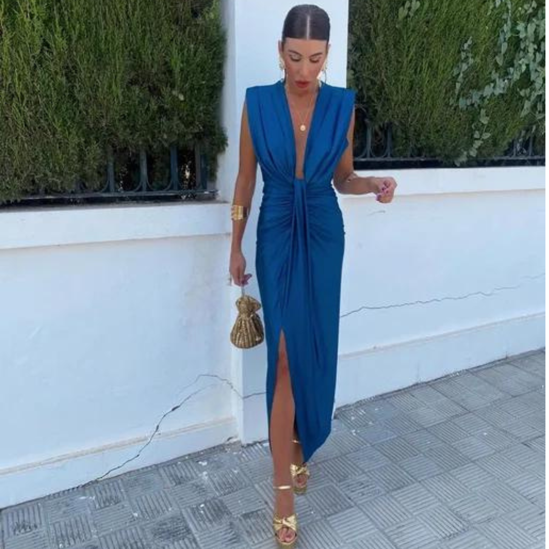 Mahaut – Robe de soirée élégante avec décolleté