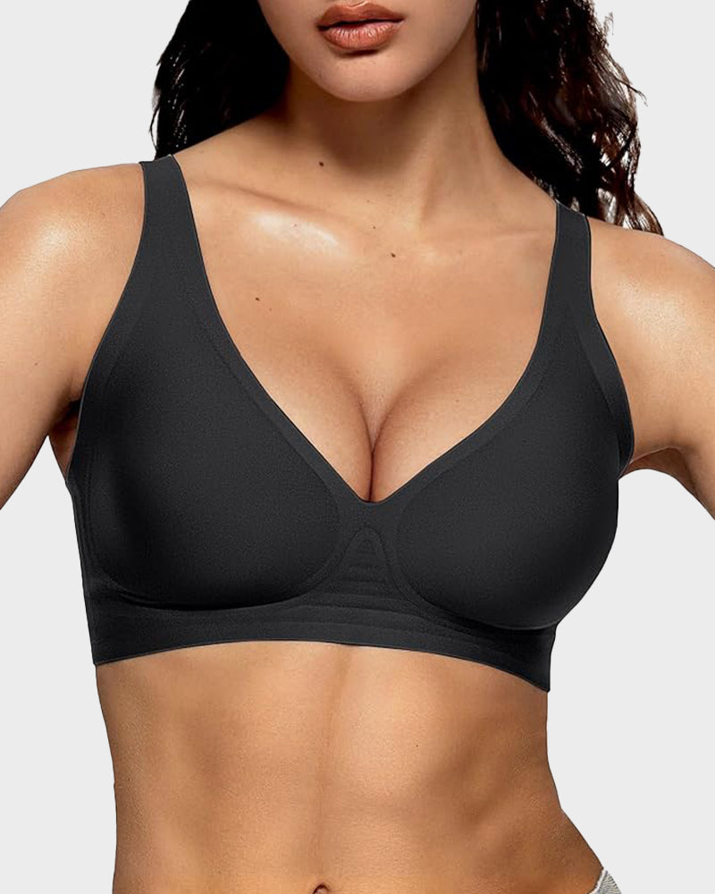 Isaline – Soutien gorge push up sans armatures à col en v