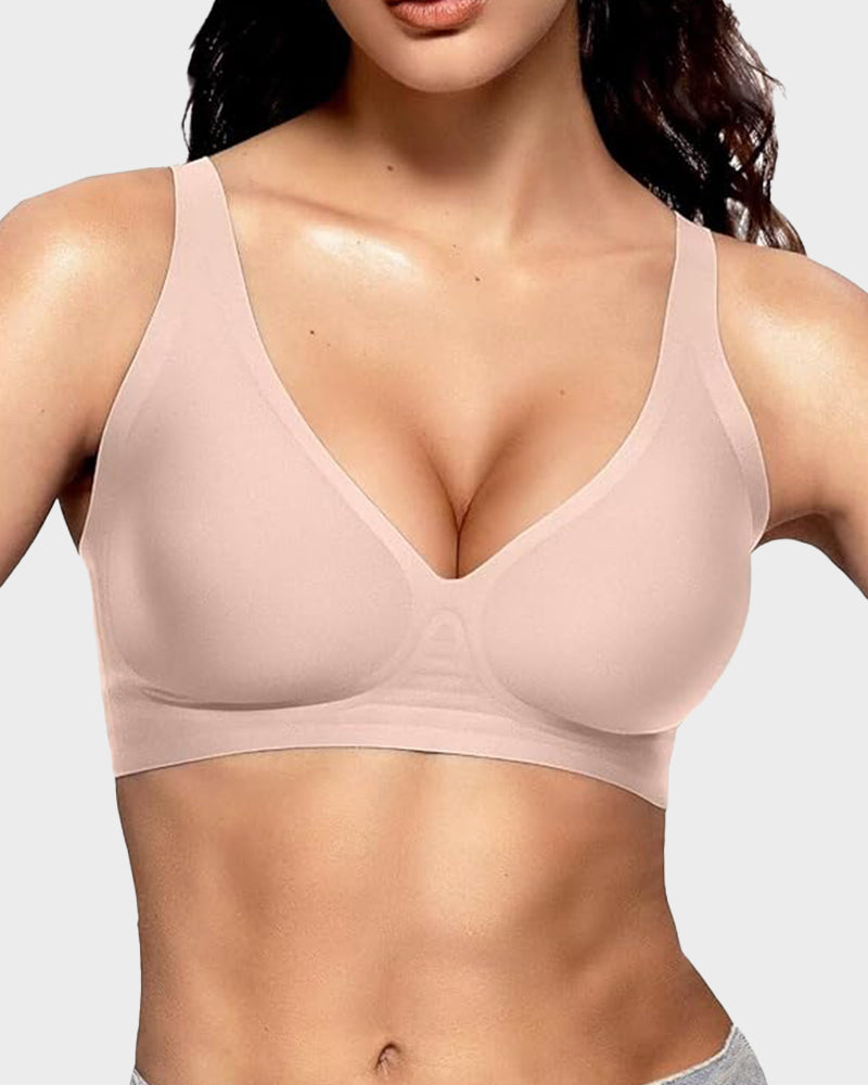 Isaline – Soutien gorge push up sans armatures à col en v