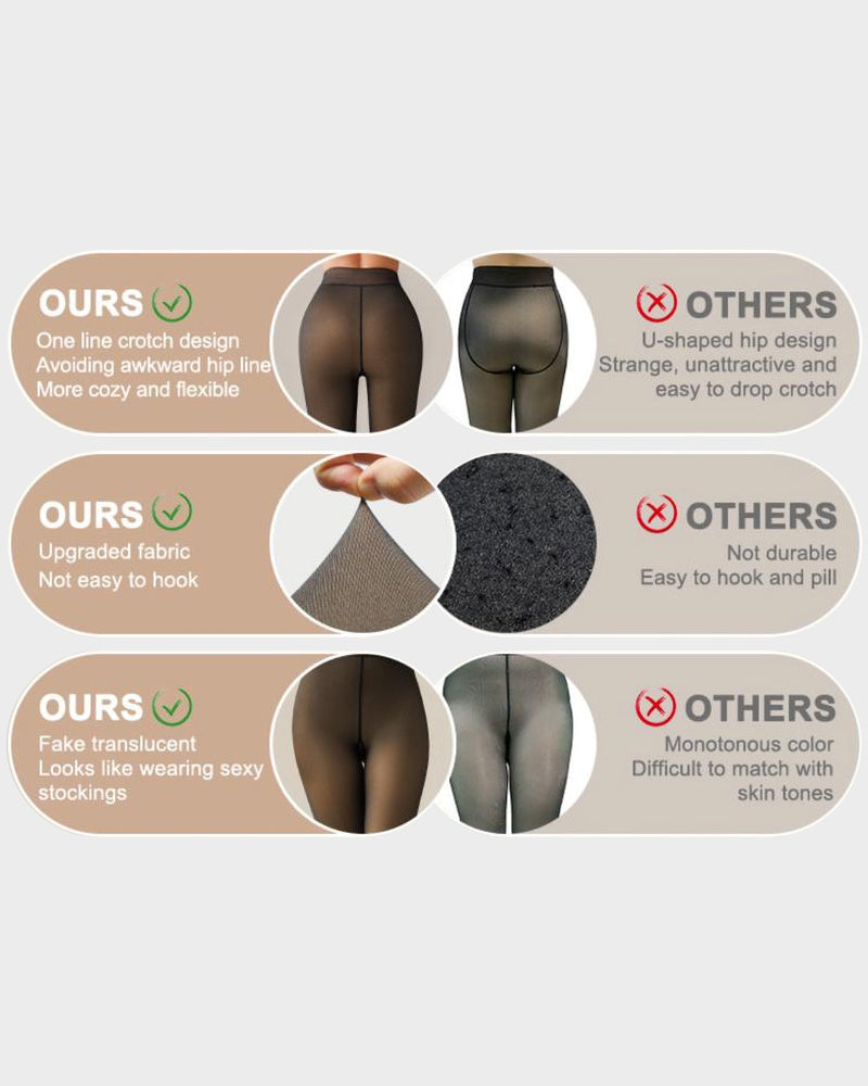 Armonie - Collants semi-transparents doublés polaire