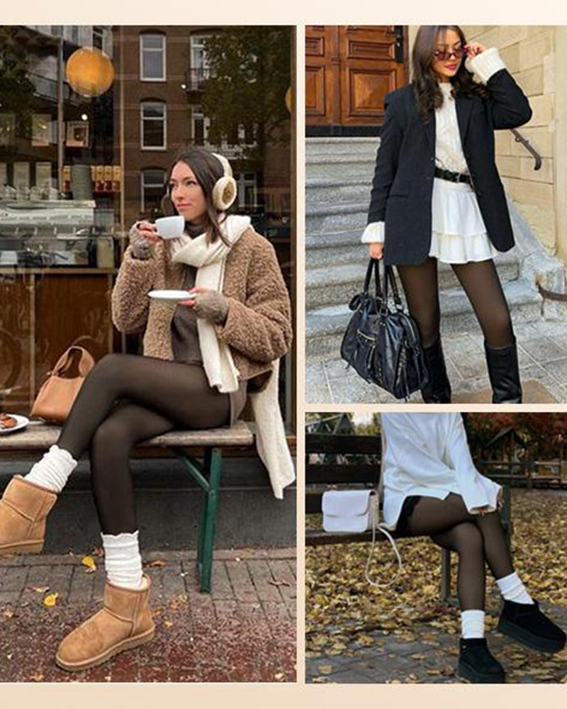 Armonie - Collants semi-transparents doublés polaire