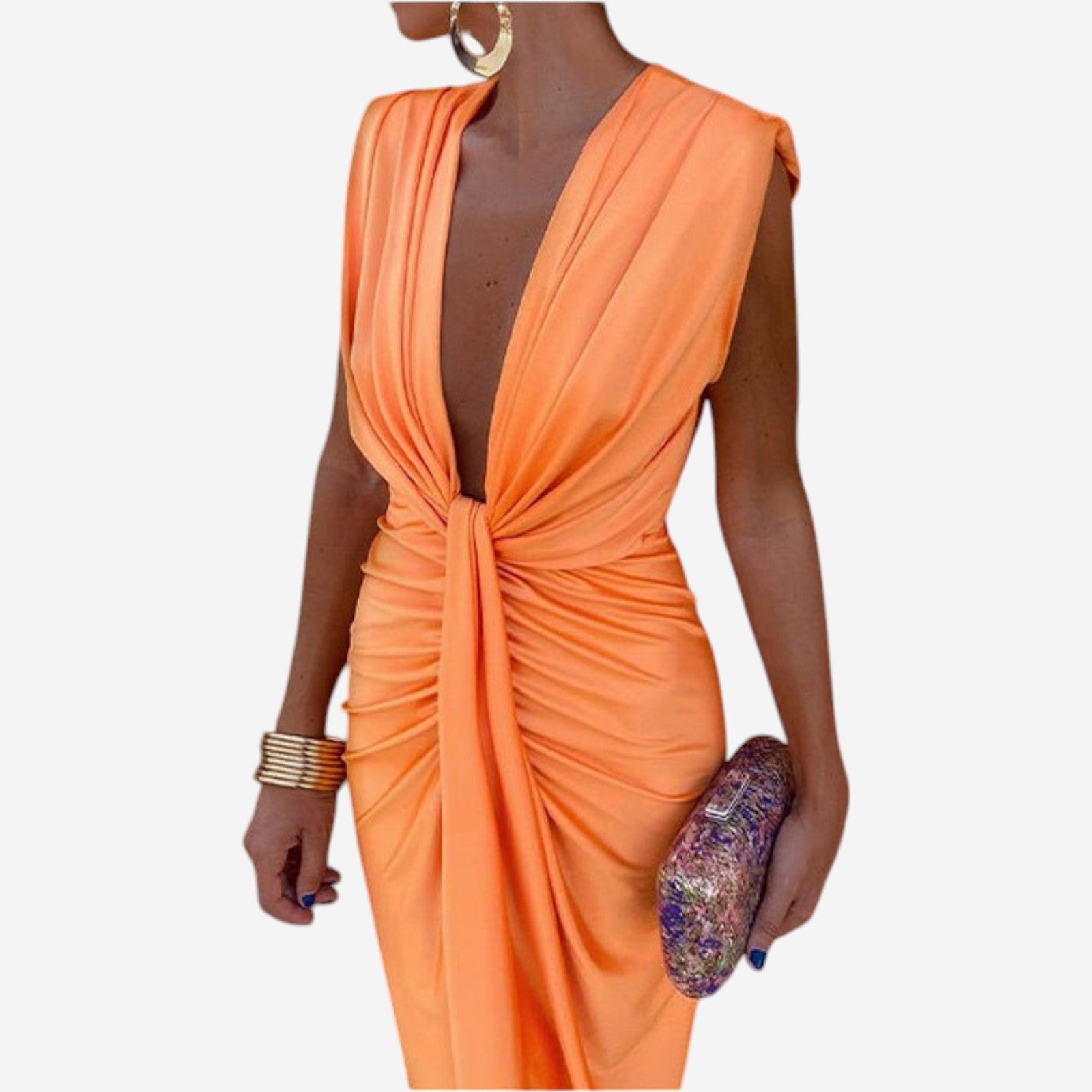 Mahaut – Robe de soirée élégante avec décolleté