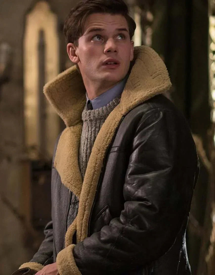 Aldric - Veste en cuir avec doublure en laine