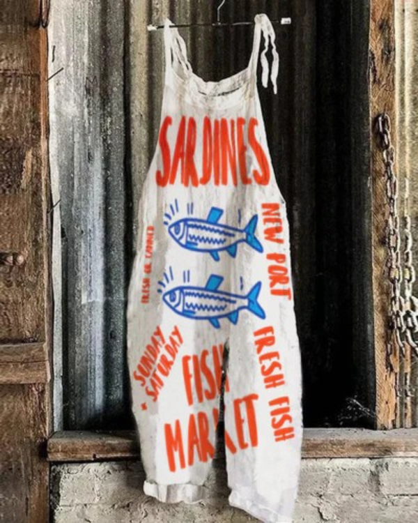 Anaïs – Combinaison artisanale légère avec motif sardine