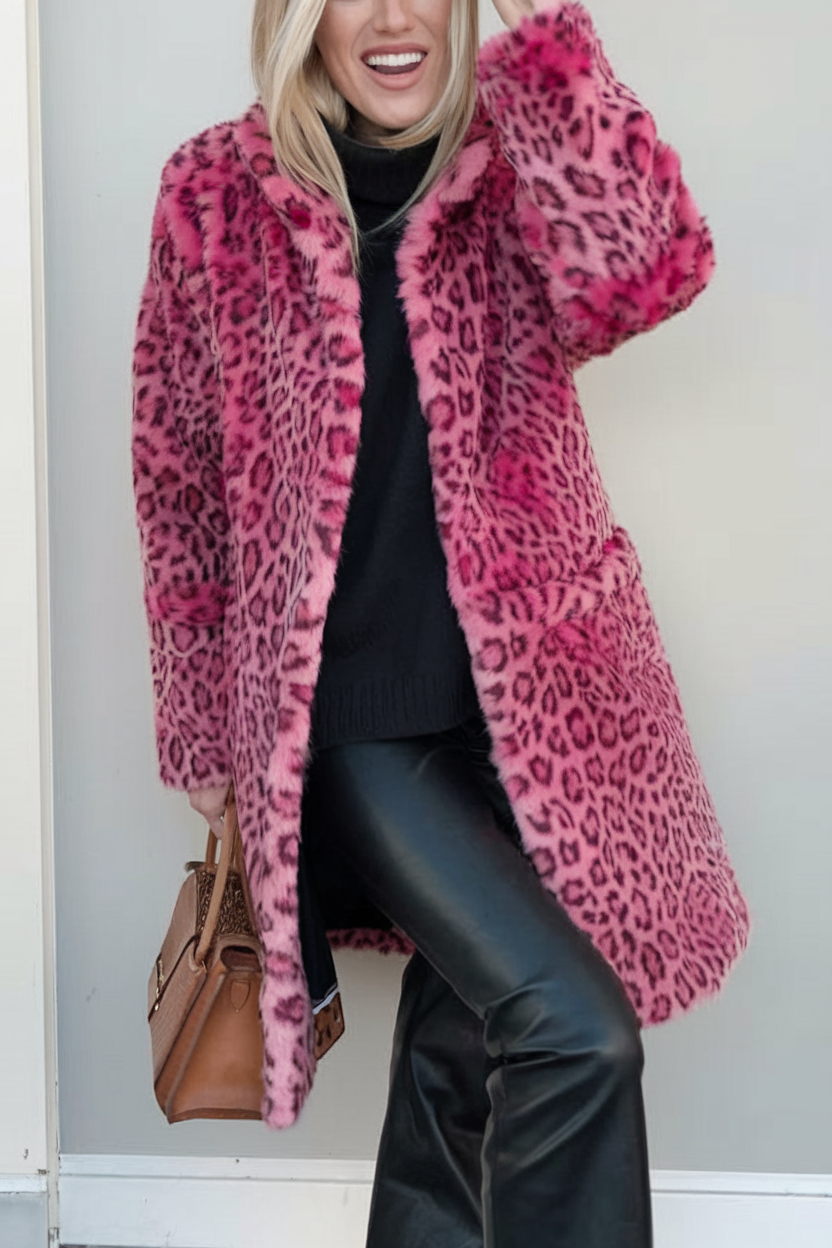 Harmonie - Manteau à imprimé léopard