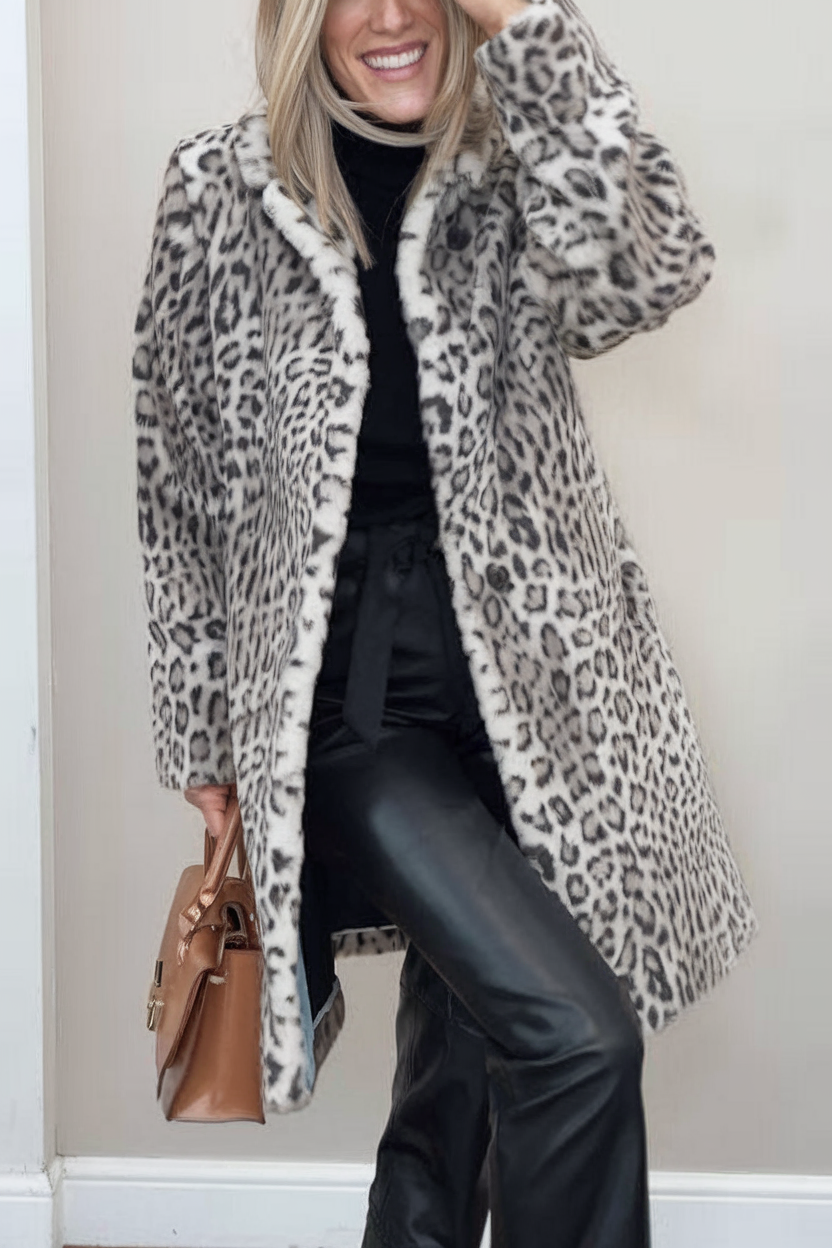 Harmonie - Manteau à imprimé léopard