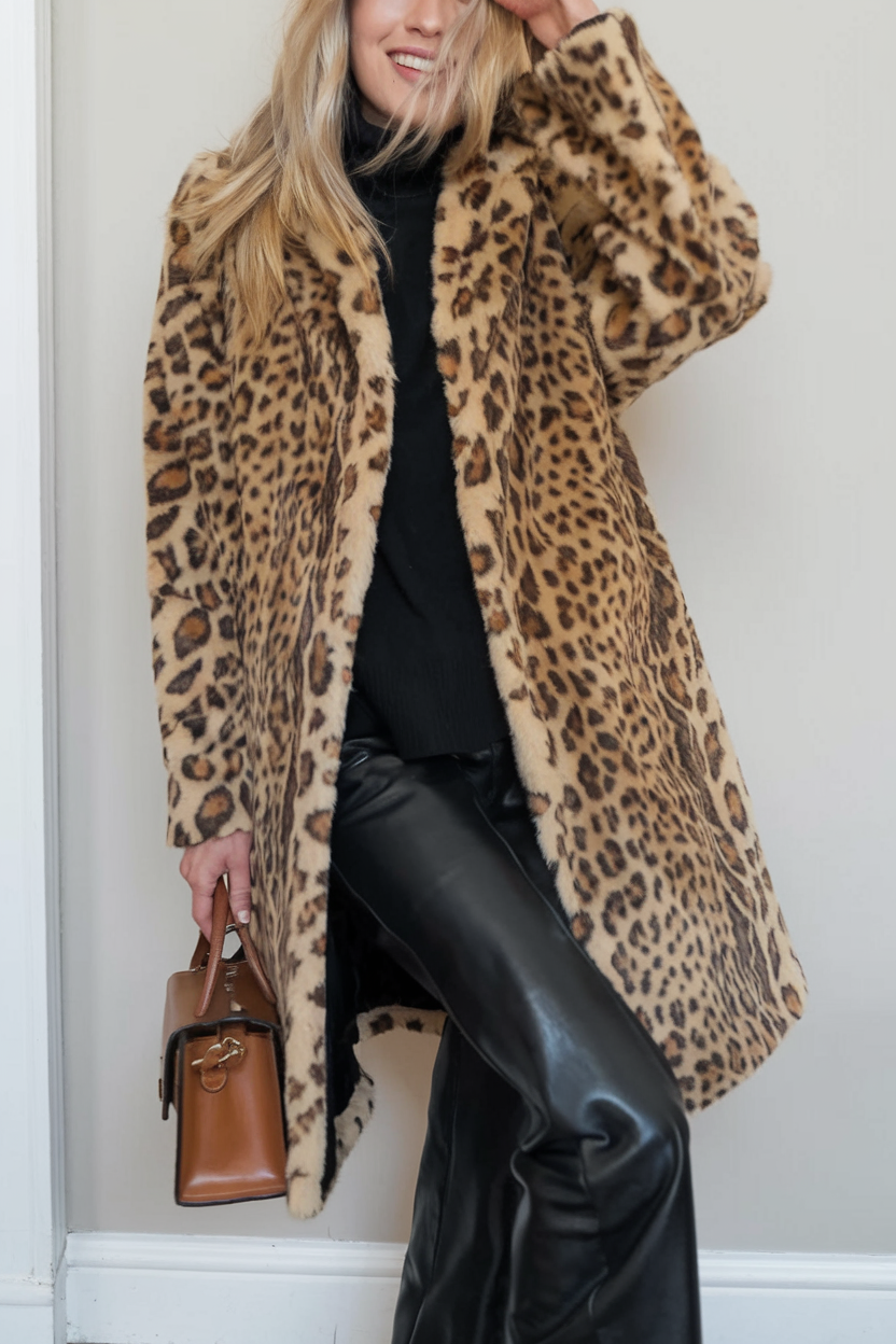 Harmonie - Manteau à imprimé léopard