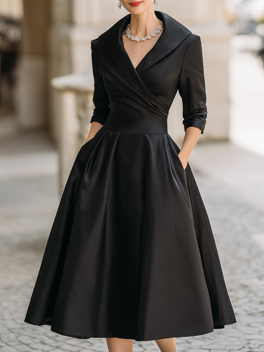 Édeline – Robe midi en satin