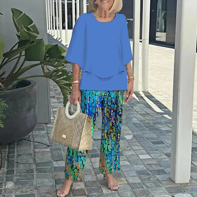 Monique – Ensemble deux pièces imprimé tendance