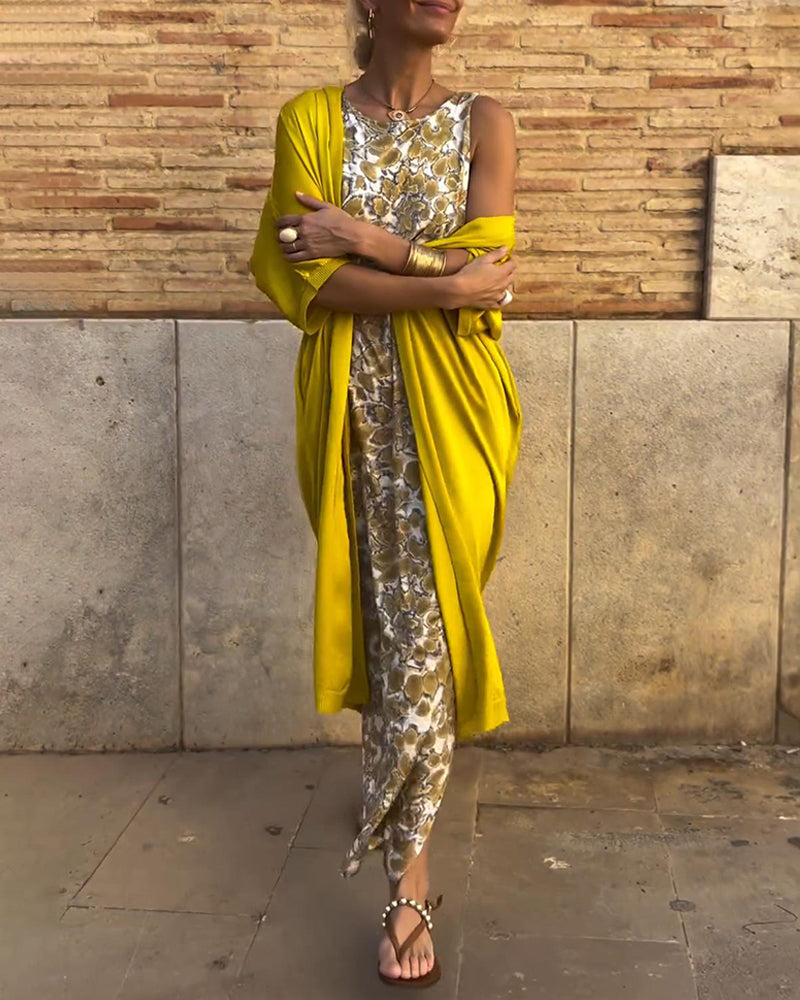 Zimna - Ensemble d'été avec une robe et une veste fluide