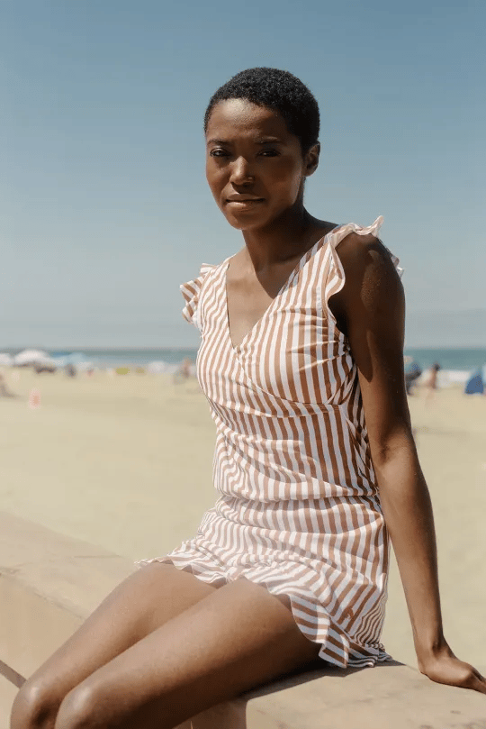 Léa - Maillot de bain à volants avec maintien de la poitrine