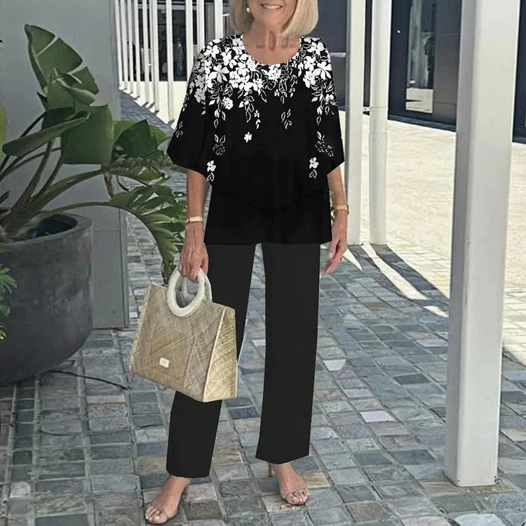 Monique – Ensemble deux pièces imprimé tendance