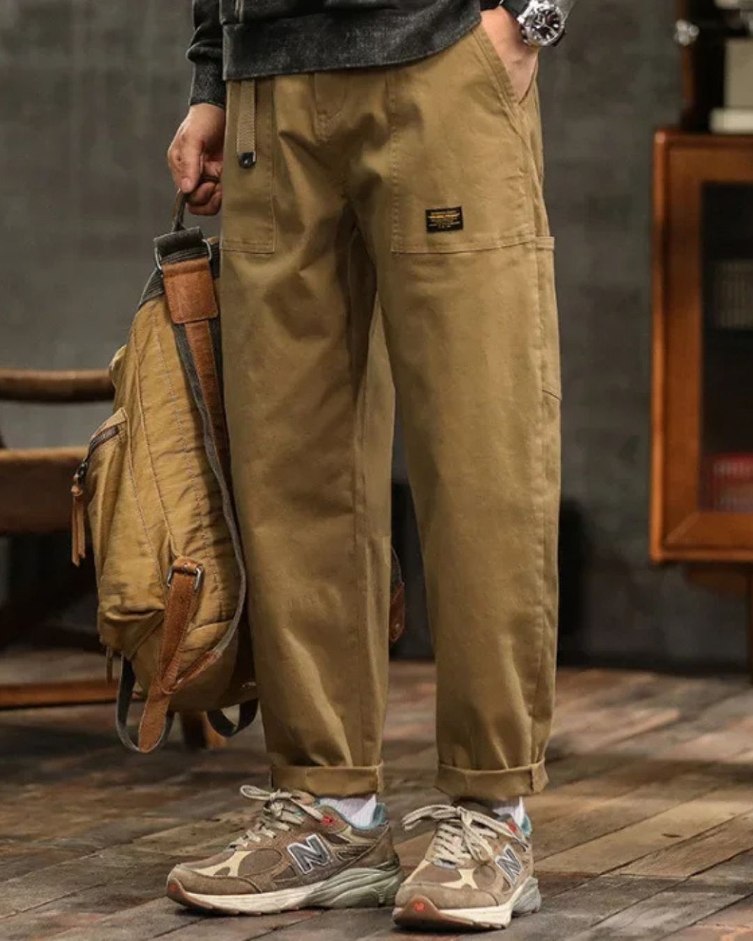 Étienne - Pantalon cargo vintage utilitaire