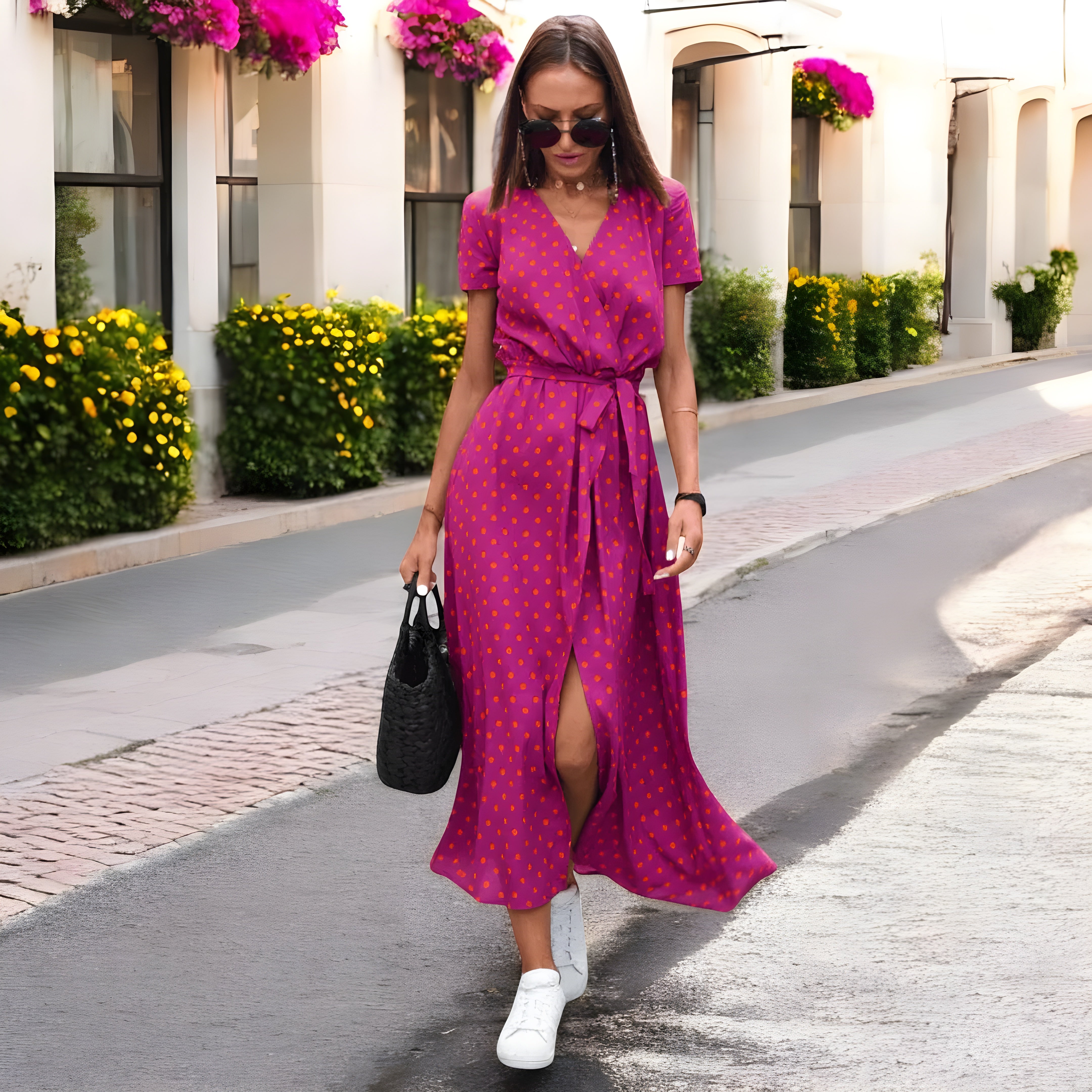 Florine – Robe fluide à coupe flatteuse