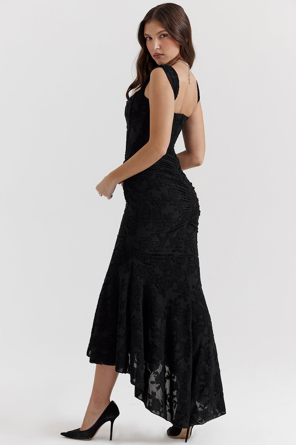 Louna - Robe élégante à taille haute