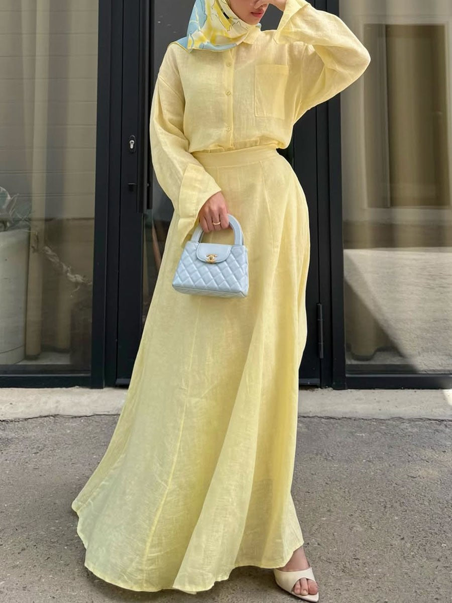 Josiane – Ensemble en lin élégant et confortable